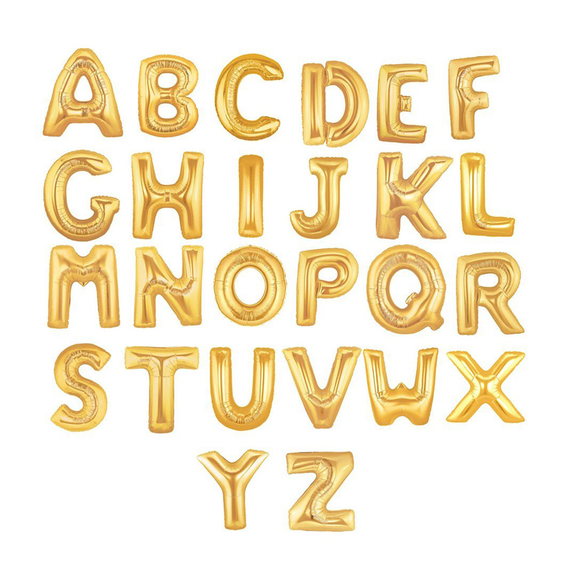 Alphabet Gold Foil Balloon